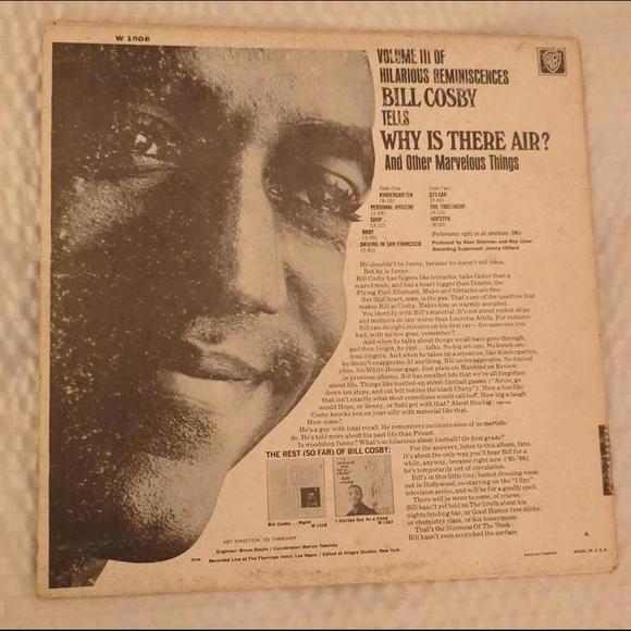 Bill Cosby/Why Is There Air? 12" Vintage LP - Picture 3 of 10